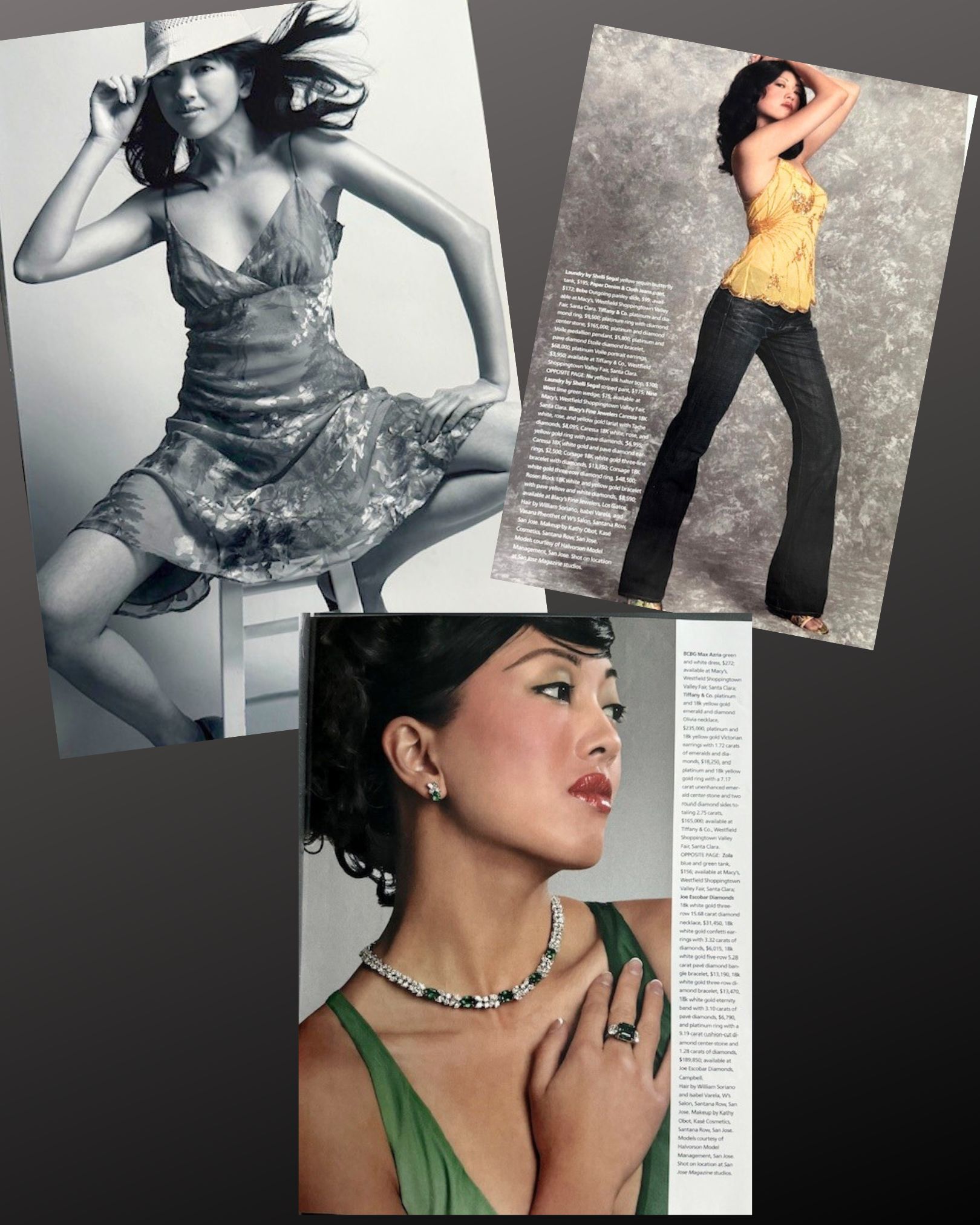 Cindy Keyes modeling career collage